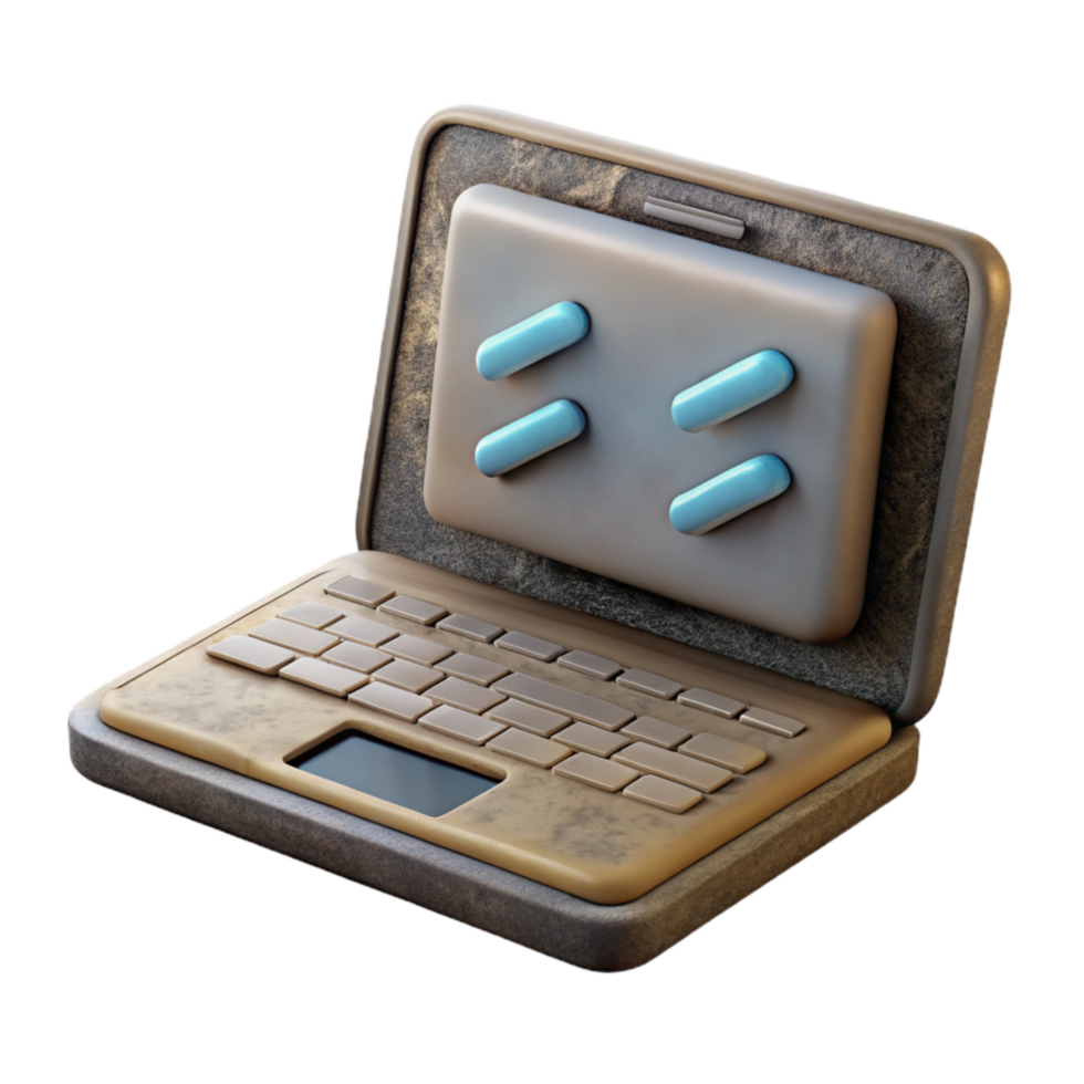stunning creative Laptop with Code on Screen Side View Cutout professional png