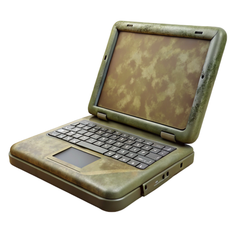 serene classic Laptop with Military Grade Durability Transparent Background high quality png