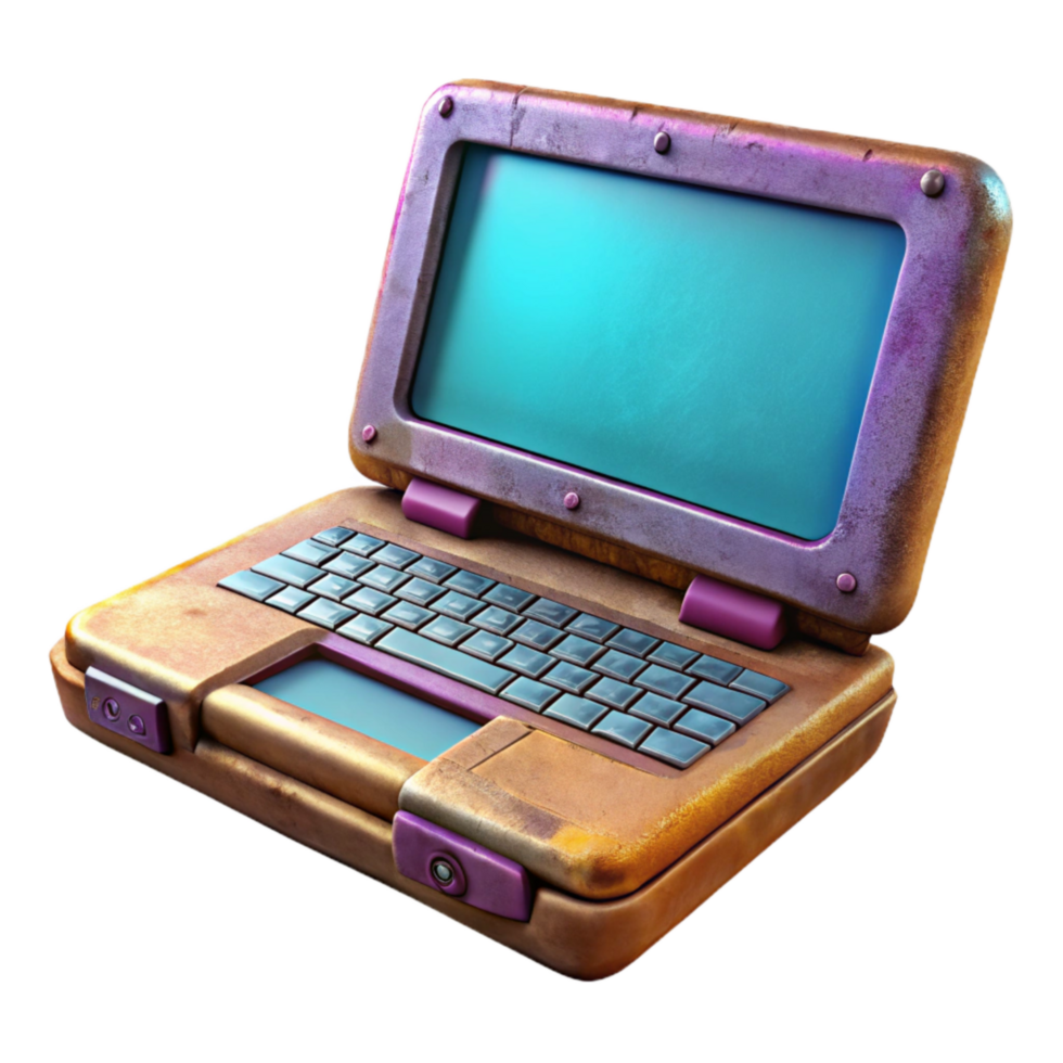 wonderful minimalist Laptop with Oled Display for Vibrant Colors Isolated detailed png
