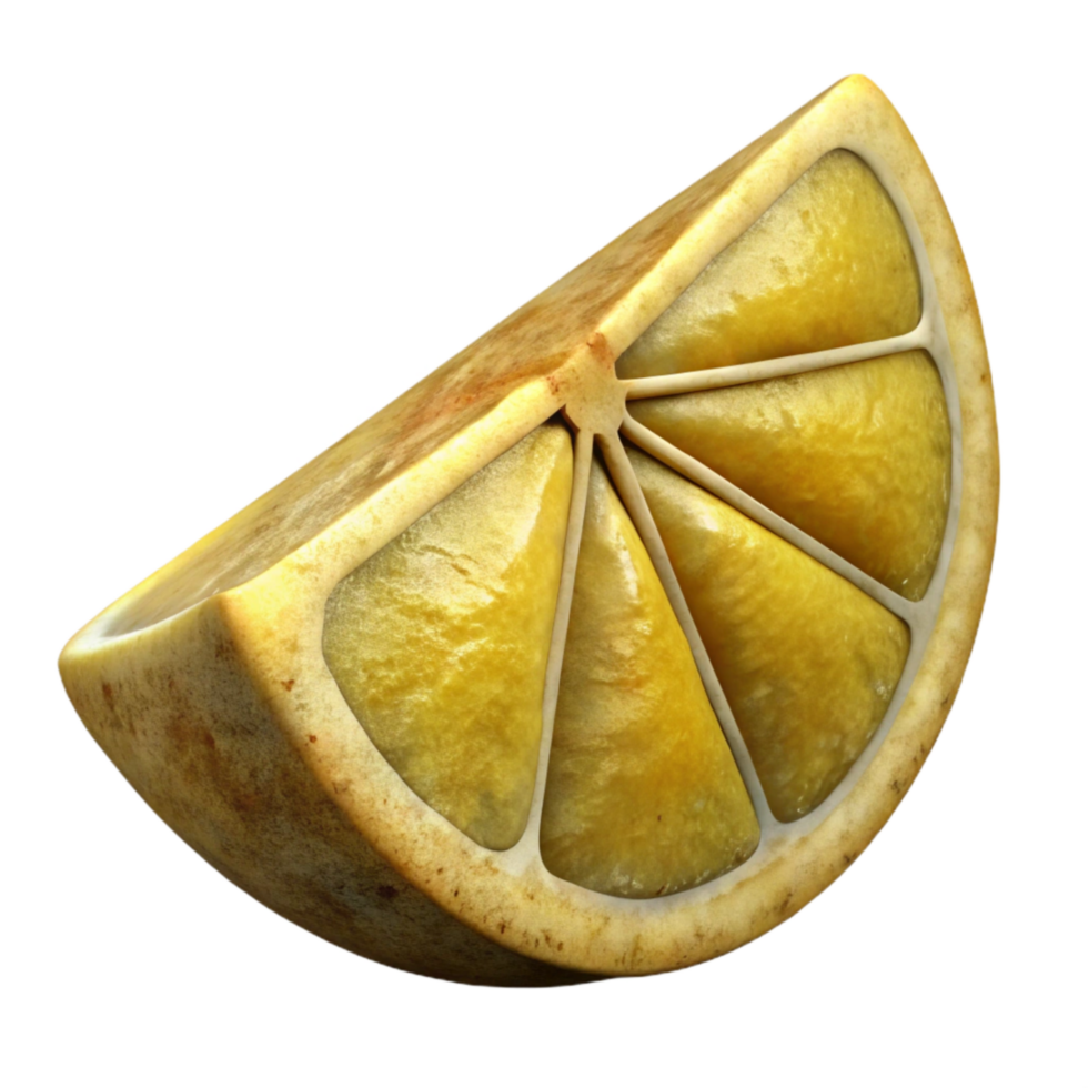 beautiful contemporary Lemon Wedge Garnish Isolated professional png