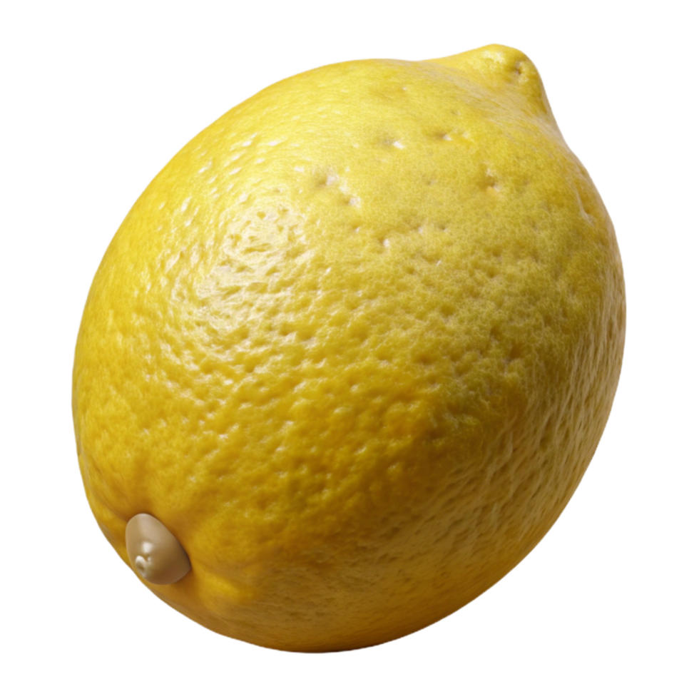 wonderful modern Lemon Yellow Whole Isolated on Transparent Background 4K png