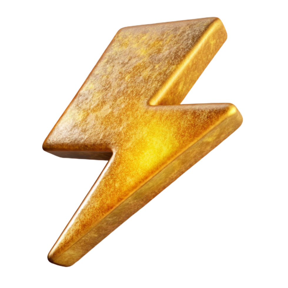 dramatic artistic Lightning Bolt Cutout with Bright Light 4K png