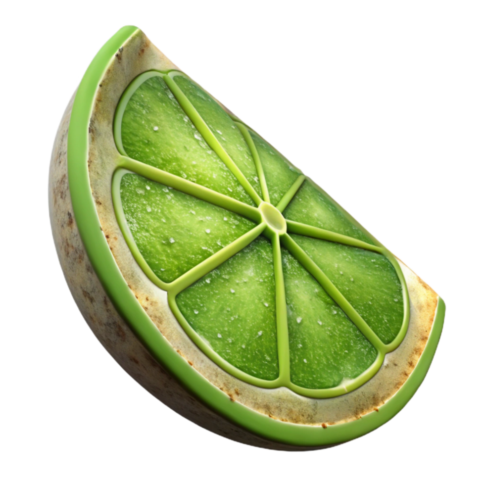 stunning traditional Lime Wedge Garnish Cutout Isolated Element professional png