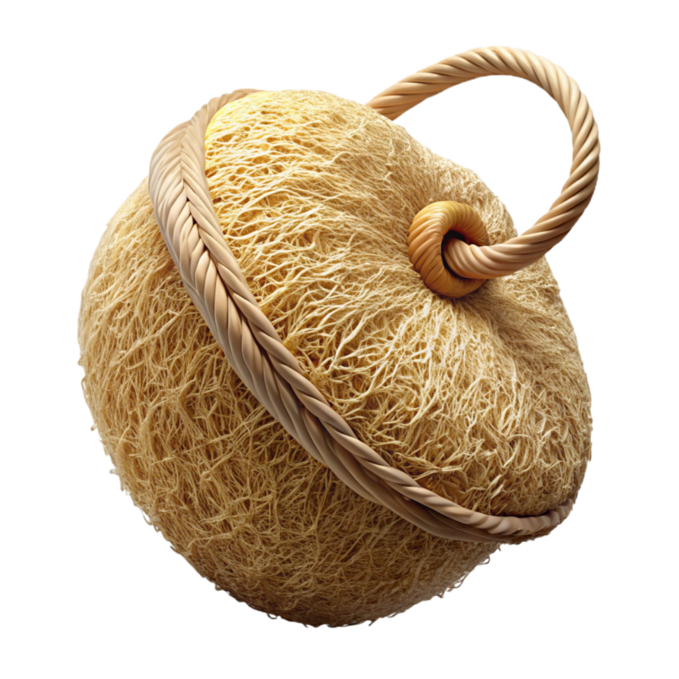 extraordinary contemporary Loofah with Natural Fibers Isolated detailed png