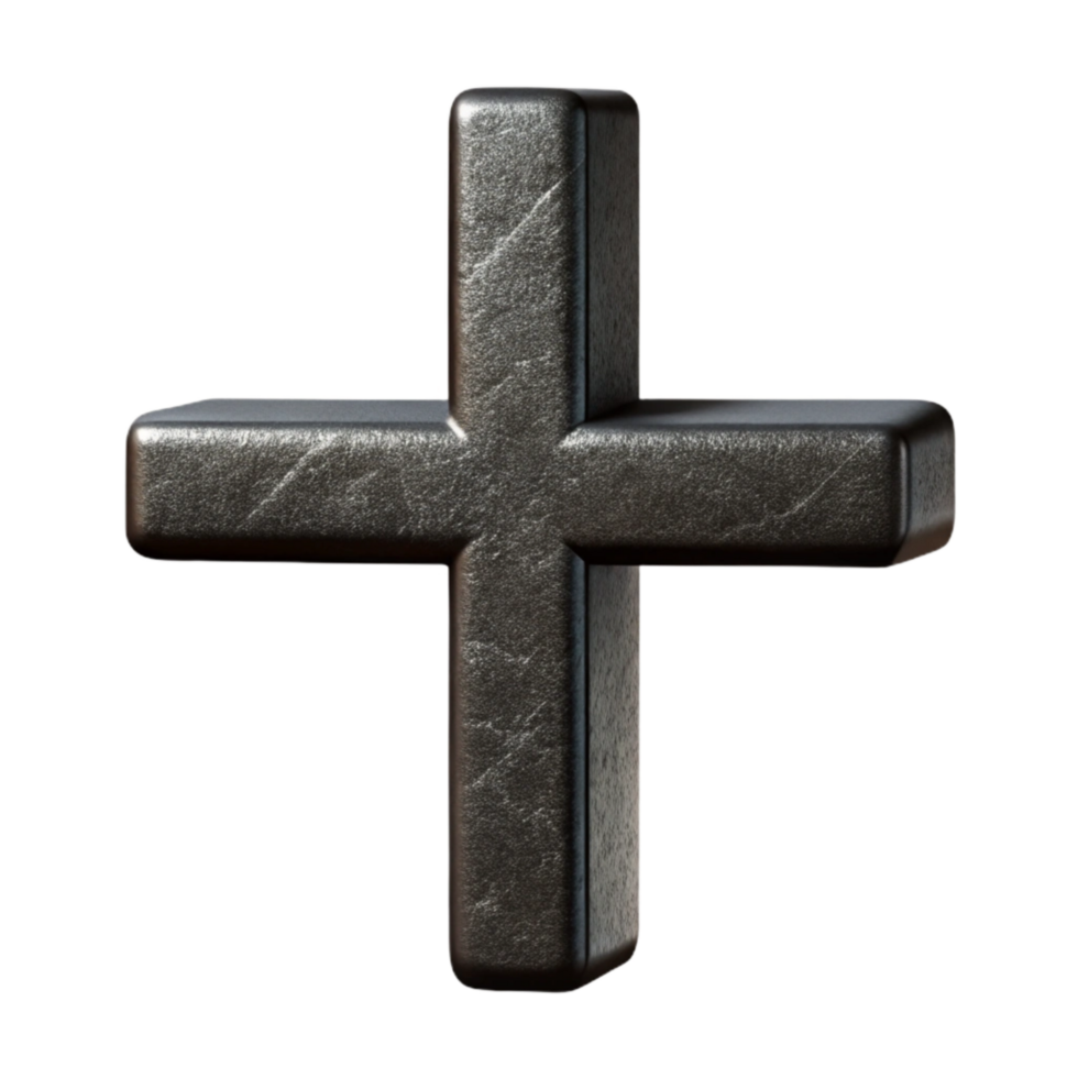 extraordinary artistic Minimalist Black Cross Isolated with Intersecting Lines 4K png