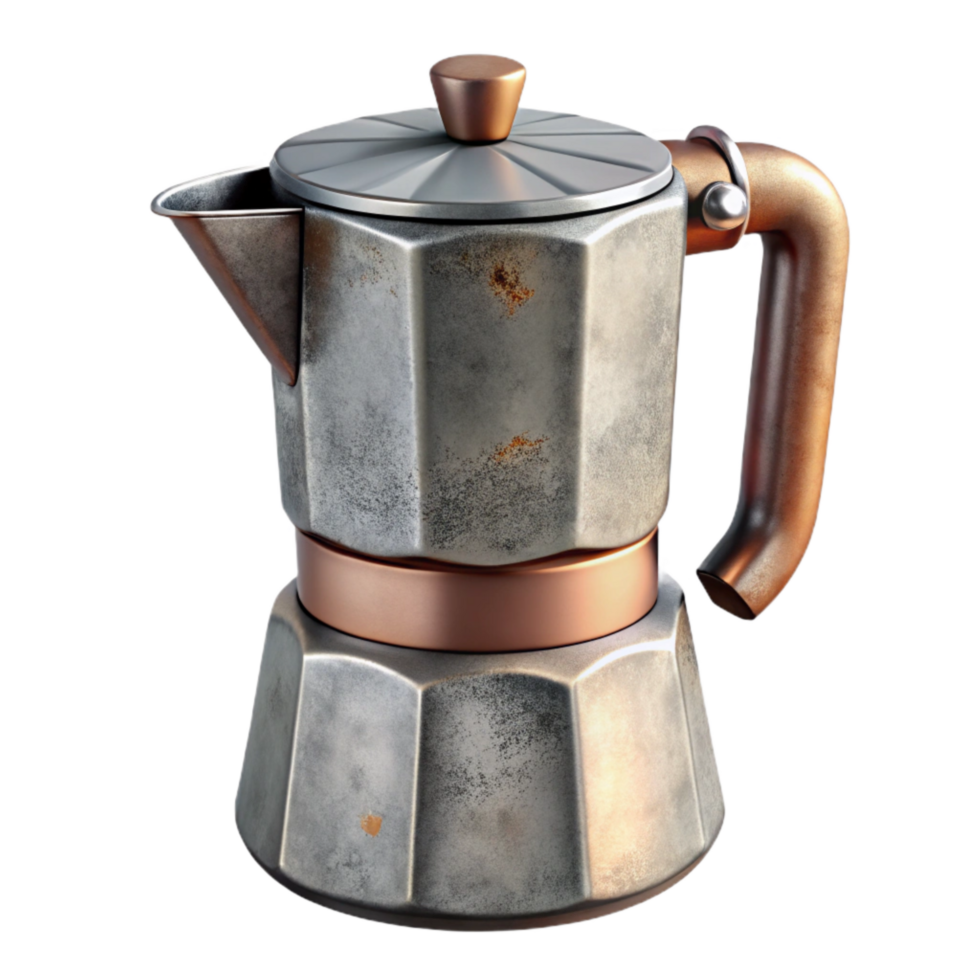 impressive minimalist Modern Coffee Maker Stainless Steel Transparent Background original png