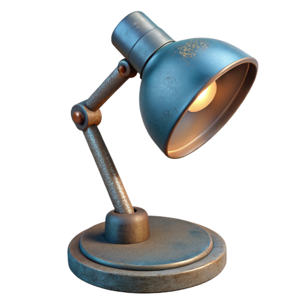 dramatic rustic Modern Desk Lamp with Metal Base Cutout genuine png