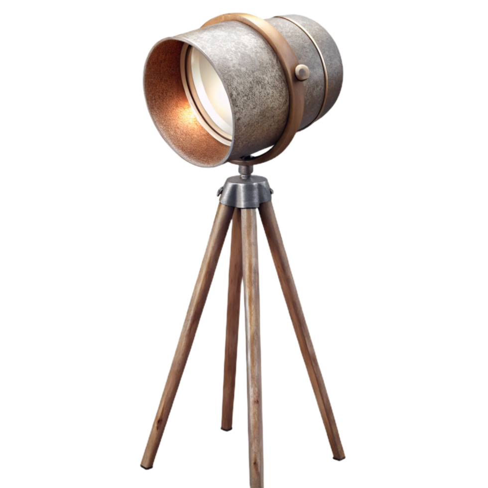 elegant classic Modern Floor Lamp Tripod Design Isolated 4K png