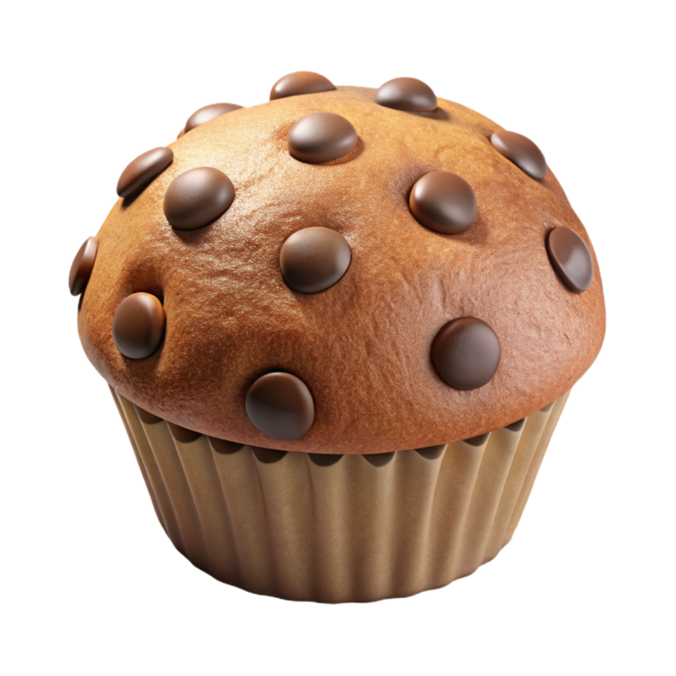 wonderful minimalist Muffin Cutout with Chocolate Chips detailed png