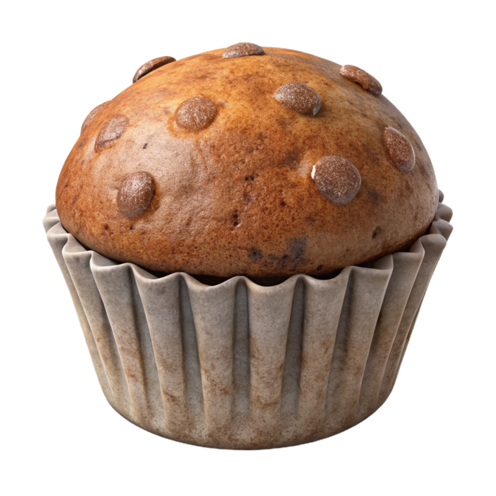 extraordinary rustic Muffin Isolated on Transparent Background high quality png