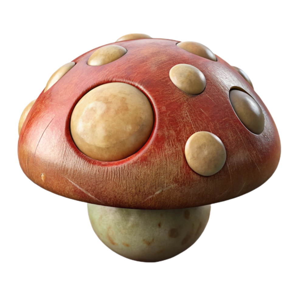 stunning abstract Mushroom Button Whole Brown Transparent Background high quality png