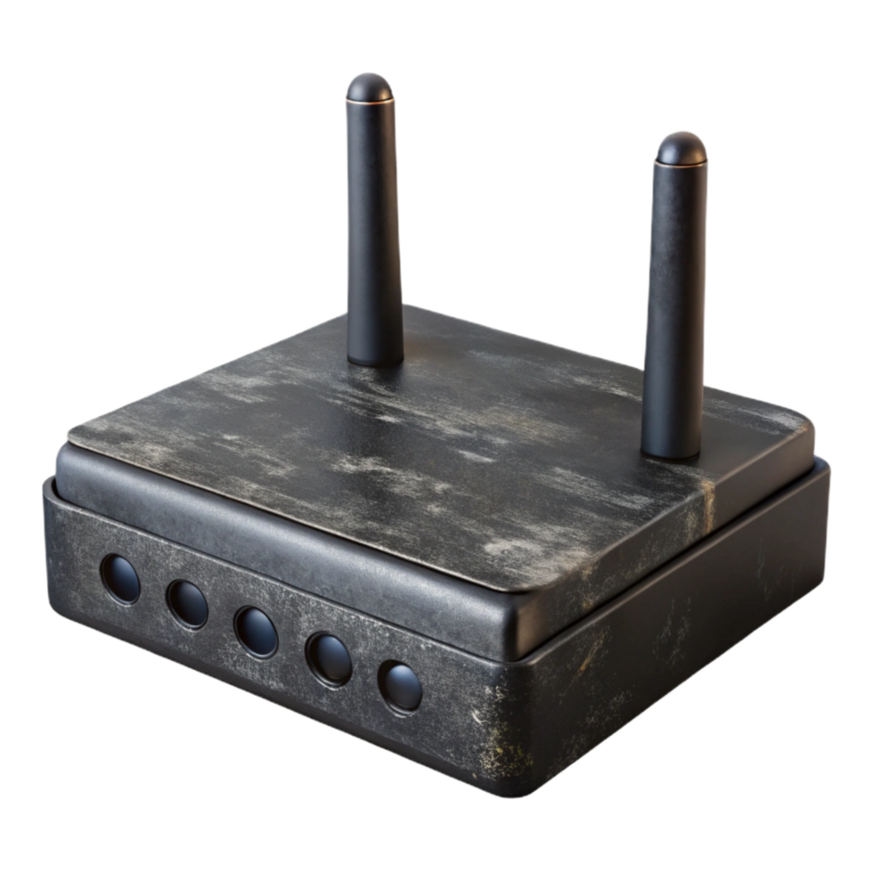 extraordinary abstract Network Router Front View Black Isolated Element genuine png