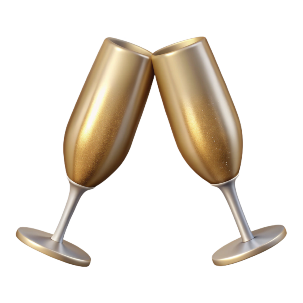 extraordinary contemporary New Years Eve Champagne Flute Toasting Transparent Background exclusive png