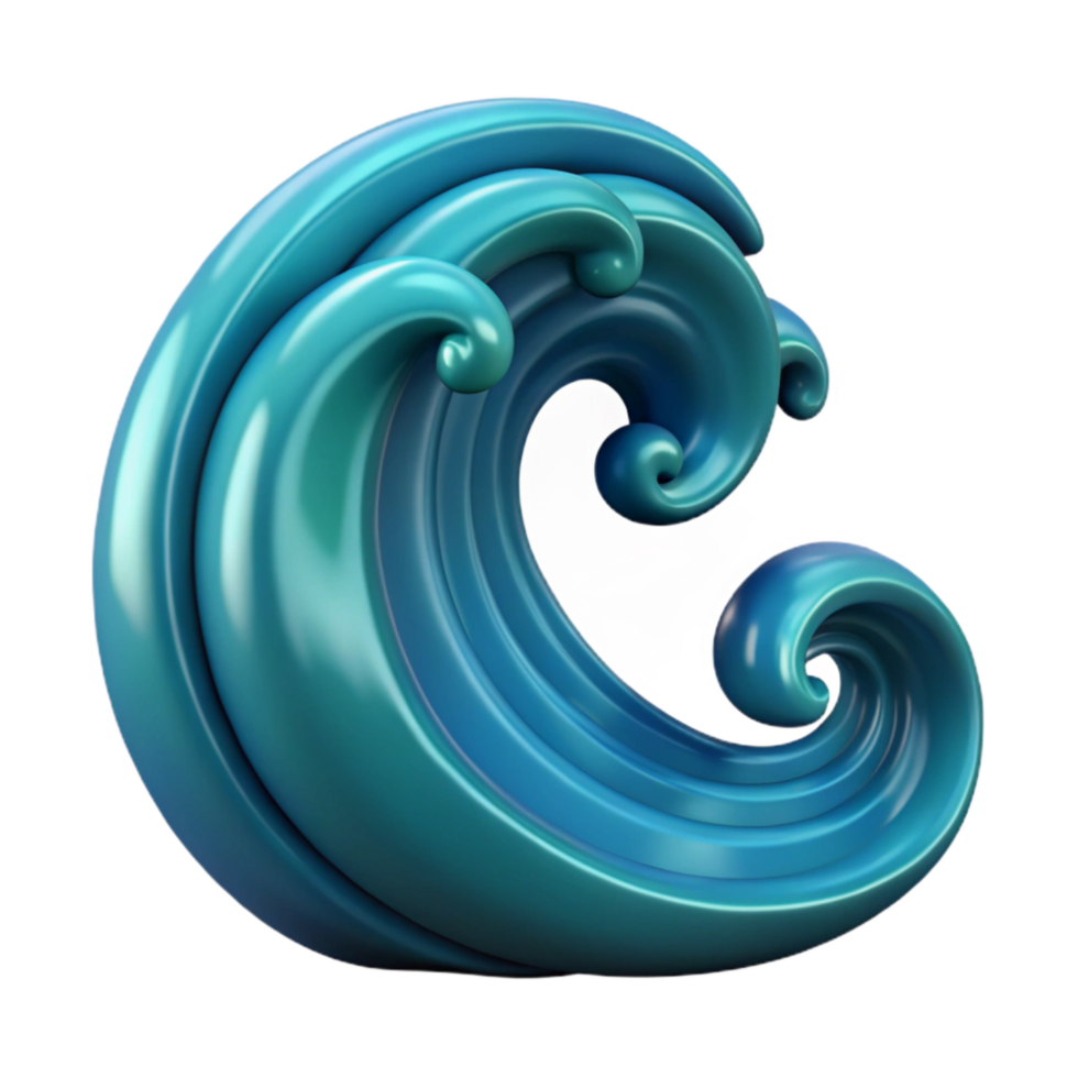 stunning modern Ocean Wave Curl Cutout Element high resolution png