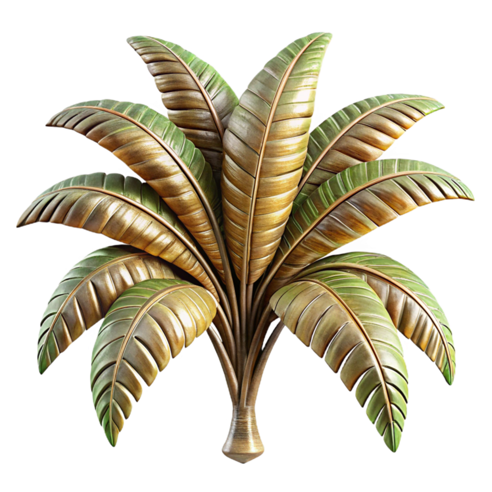 serene minimalist Palm Tree Leaves Transparent Background high quality png