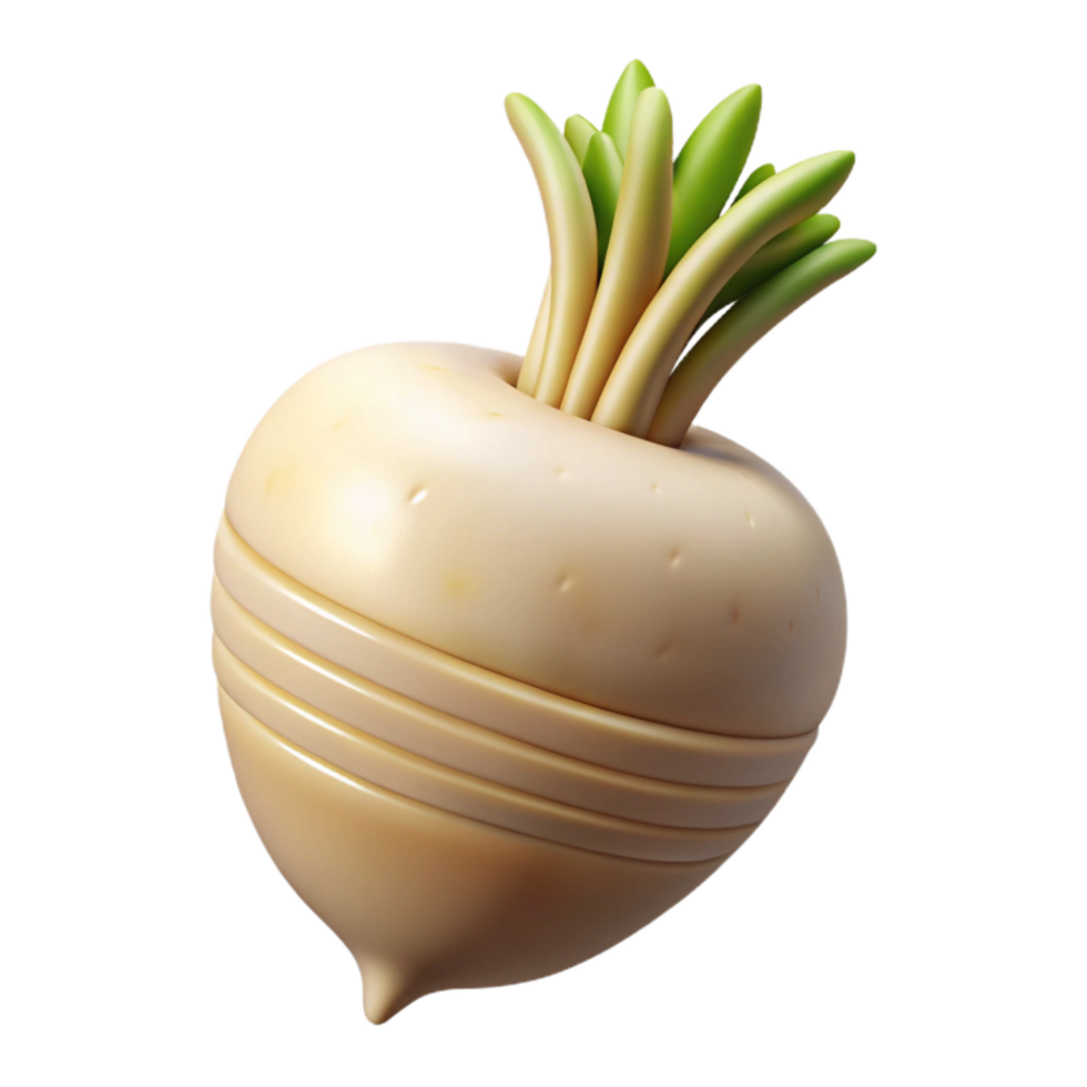 vibrant contemporary Parsnip Cutout with White Root original png