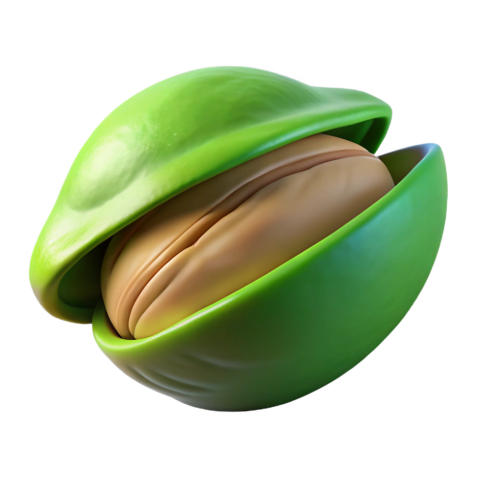 impressive vintage Pistachio Nut Green Cutout on Transparent Background with Shell detailed png