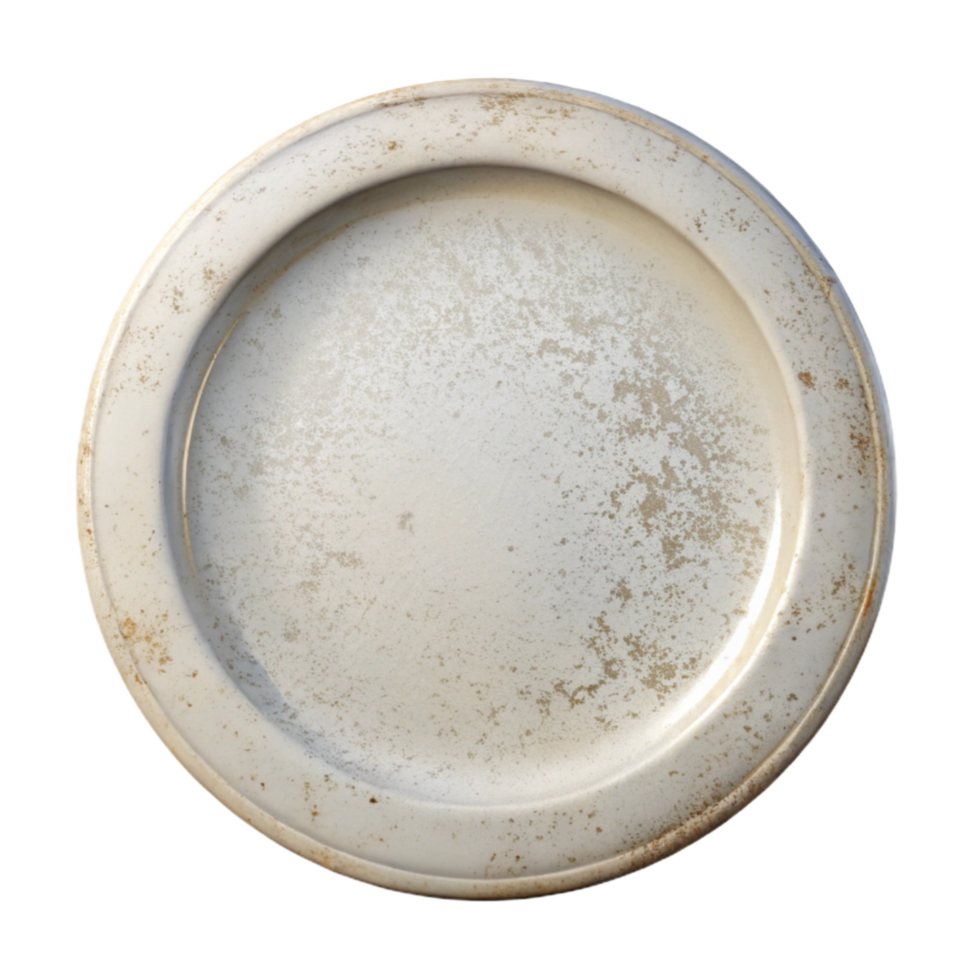 elegant artistic Plate White Round Transparent Background 4K png