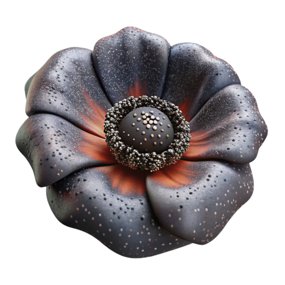 serene modern Poppy Seeds Black Minute Transparent Background detailed png