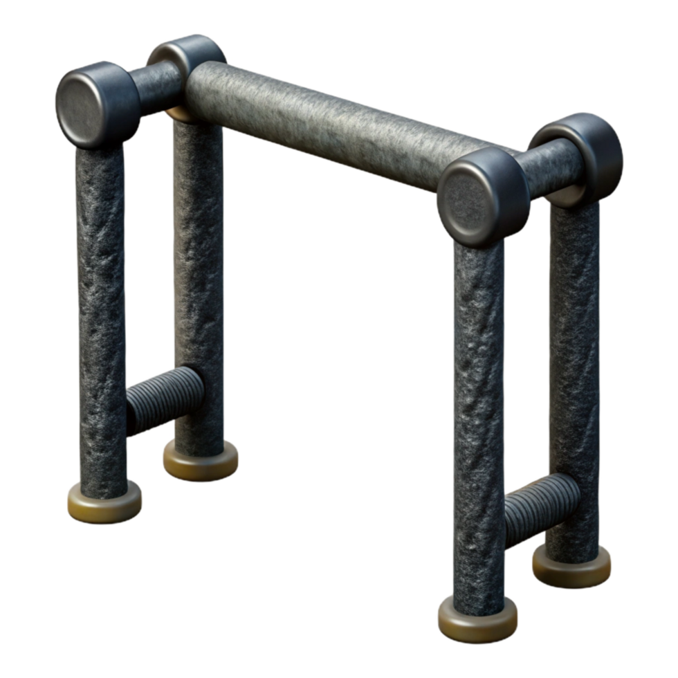 extraordinary rustic Pull Up Bar Black Cutout with Grip Handles genuine png