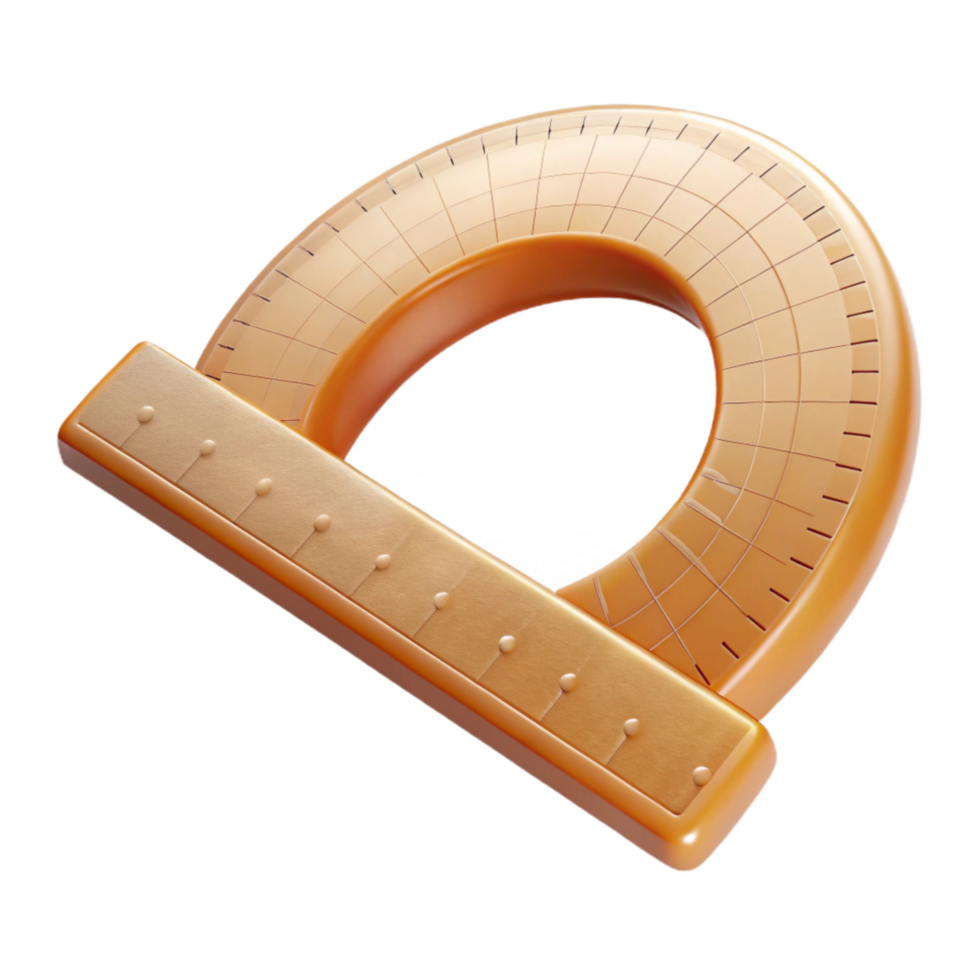 elegant classic Protractor with Degree Markings Transparent professional png