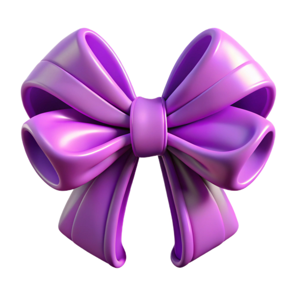extraordinary abstract Purple Festive Ribbon Bow Isolated with Curling Tails premium png
