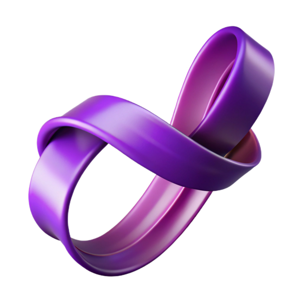 impressive abstract Purple Gymnastics Ribbon Flowing Movement Isolated high quality png