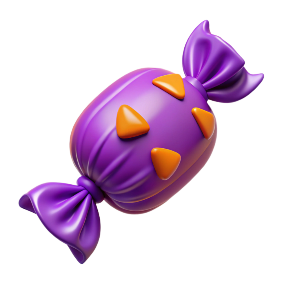 serene abstract Purple Halloween Candy Cutout with Wrapper Detail Transparent Background original png