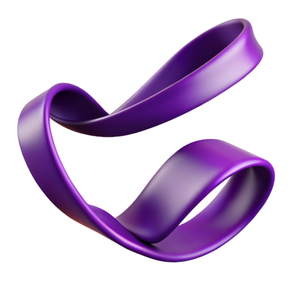 impressive minimalist Purple Gymnastics Ribbon Flowing Movement Isolated authentic png