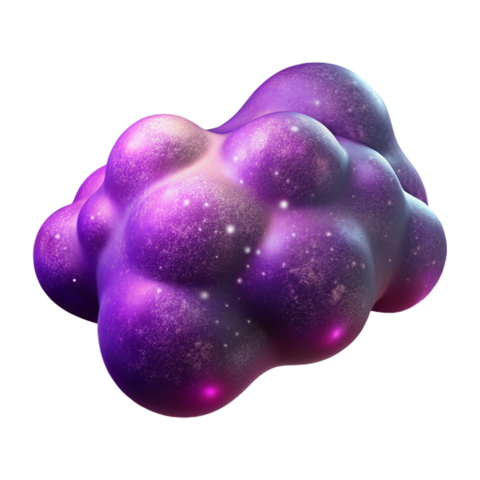 dramatic artistic Purple Nebula Cloud Cosmic Background Isolated premium png