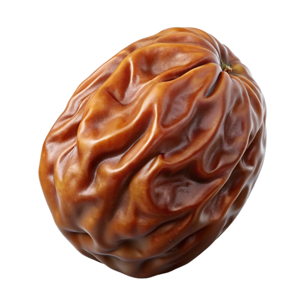 impressive artistic Raisin Brown Wrinkled Cutout on Transparent Background genuine png