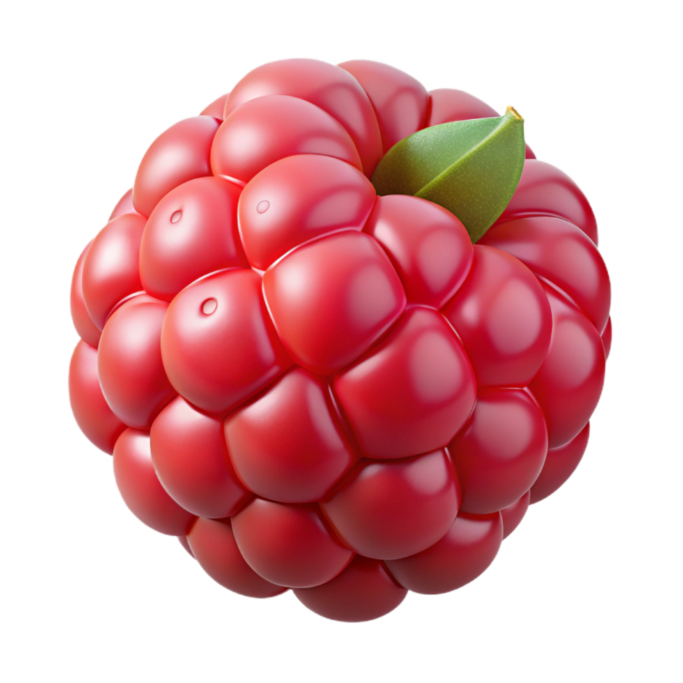 stunning contemporary Raspberry Red Single Isolated Element with Realistic Texture authentic png