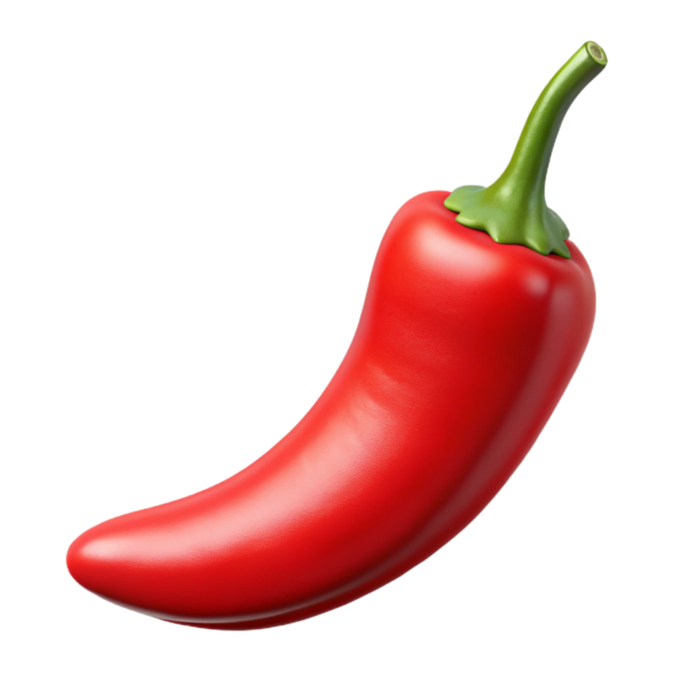 elegant creative Red Chili Pepper Whole Cutout Isolated Element professional png