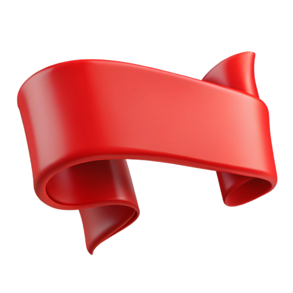magnificent vintage Red Ribbon Banner with Realistic Folds Transparent Background high resolution png