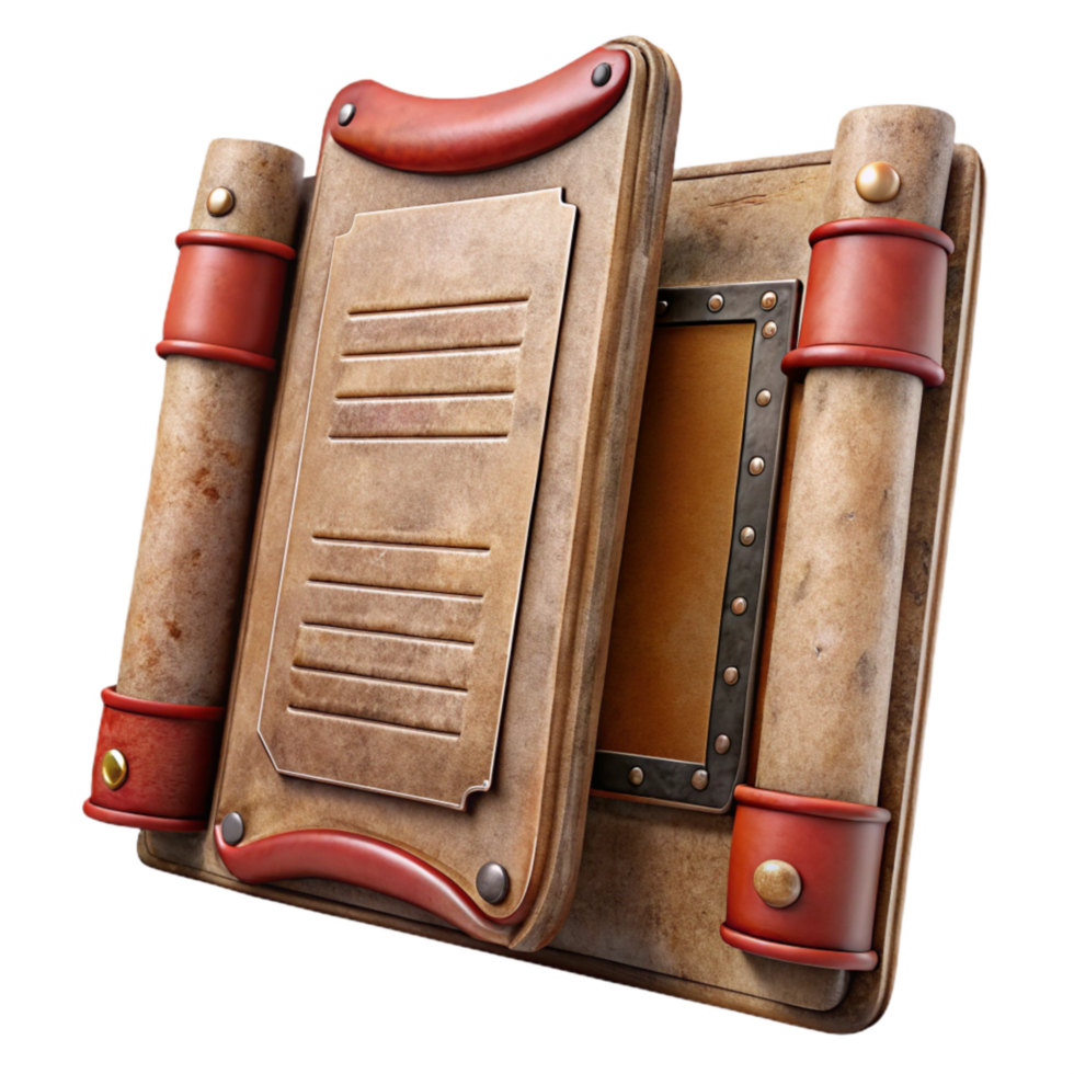 wonderful rustic Restaurant Menu Open Page Cutout authentic png