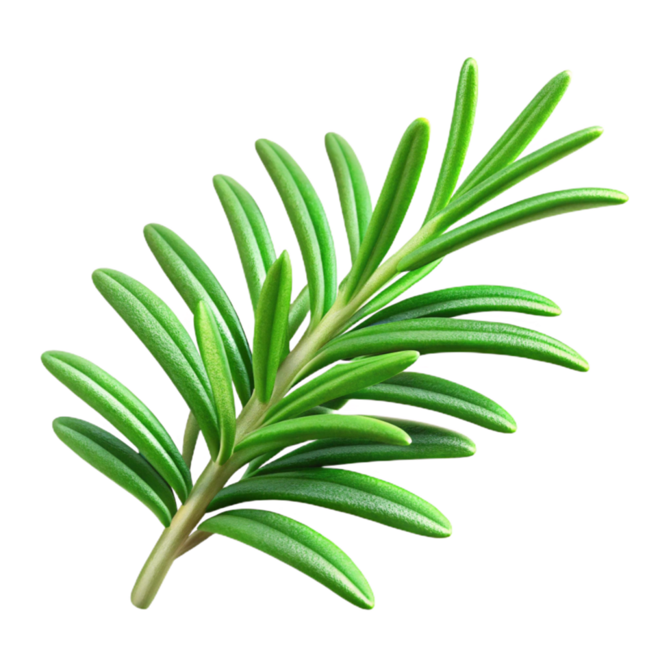 wonderful modern Rosemary Sprig Green Cutout with Needle-like Leaves original png