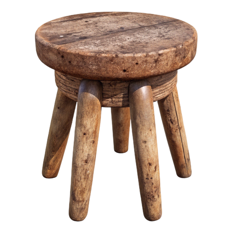 stunning rustic Rustic Wooden Stool Three Legged Transparent Background genuine png