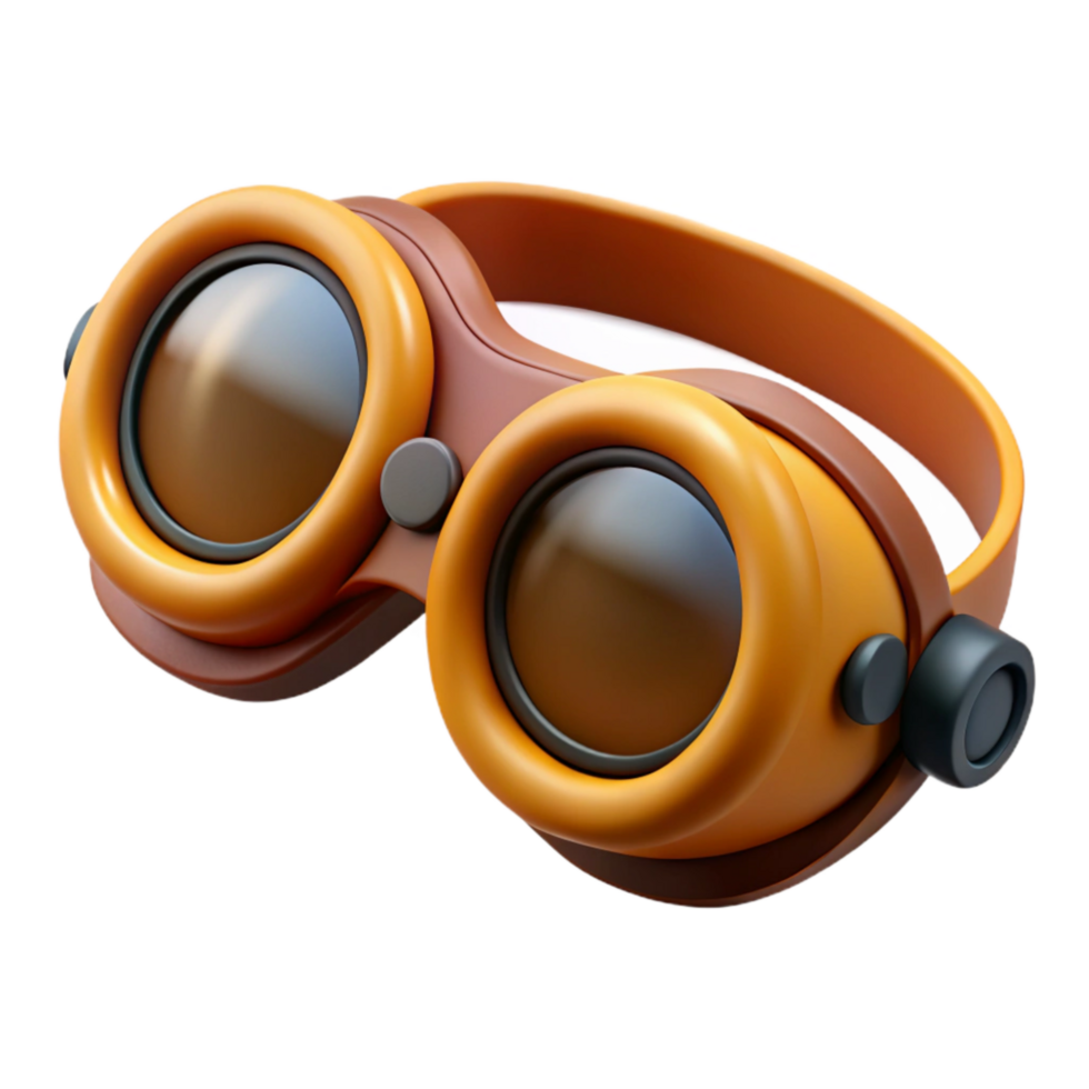 stunning modern Safety Goggles Top View Isolated Element professional png