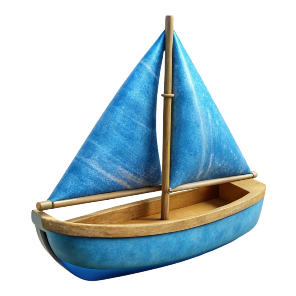 magnificent contemporary Sailboat on Blue Water Side Angle Transparent exclusive png