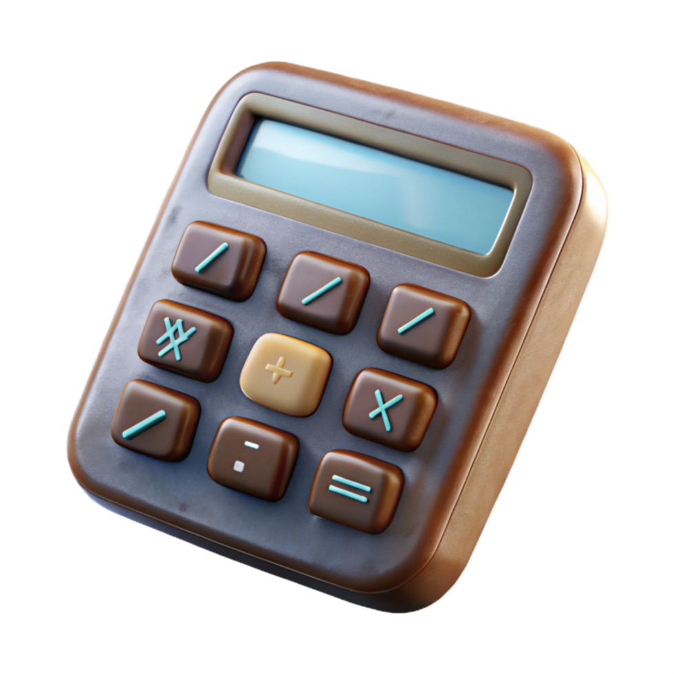 magnificent artistic Scientific Calculator Showing Equations Cutout Transparent Background high quality png