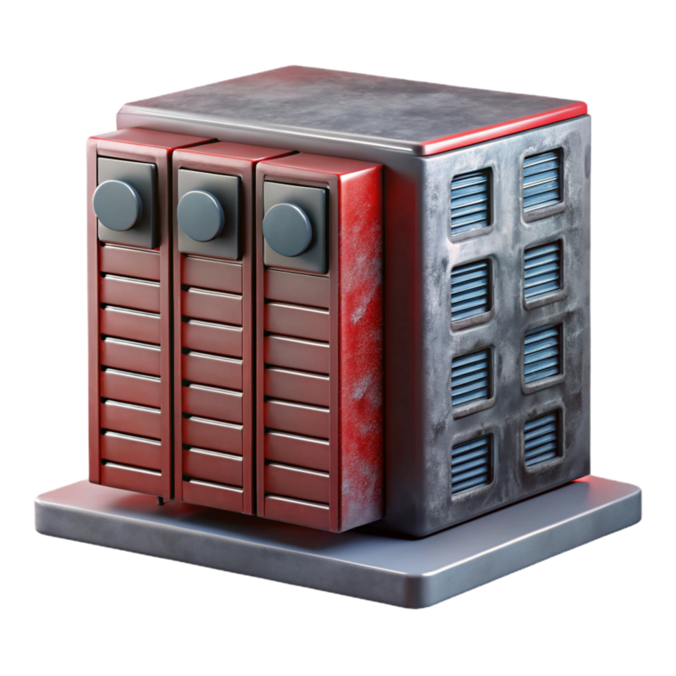 vibrant rustic Server Room with Redundant Cooling Systems Transparent Background premium png