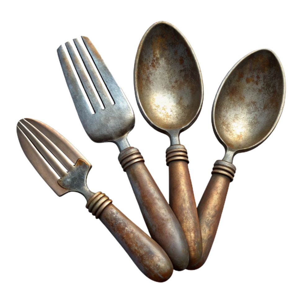 extraordinary classic Set of Cutlery Stainless Steel Isolated Element genuine png