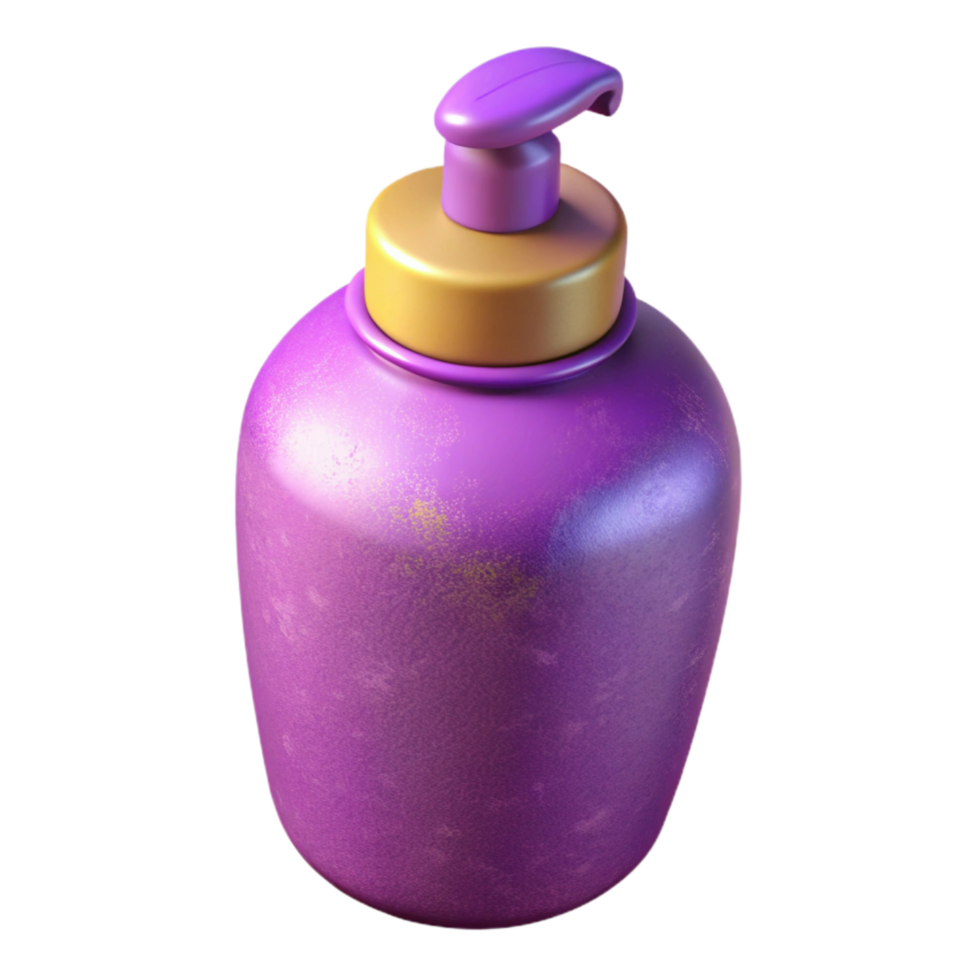 elegant rustic Shampoo Bottle Purple Plastic Isolated professional png