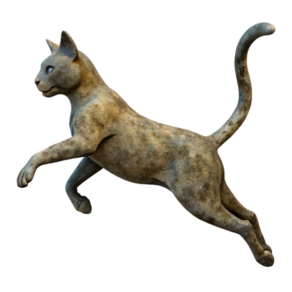stunning creative Silhouette of a Jumping Cat Cutout premium png