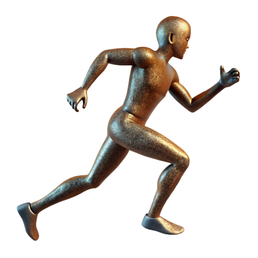 beautiful classic Silhouette Runner Dynamic Pose Isolated Element original png