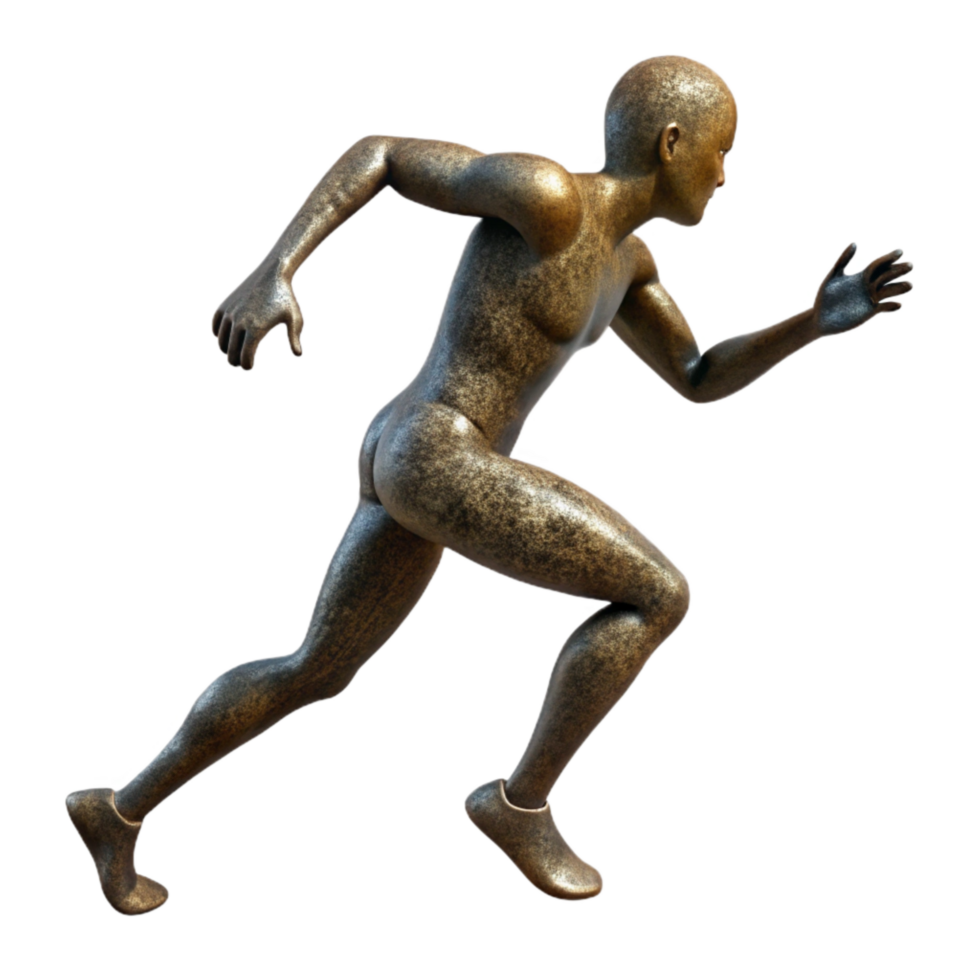 impressive abstract Silhouette Runner Sprinter Isolated Element detailed png