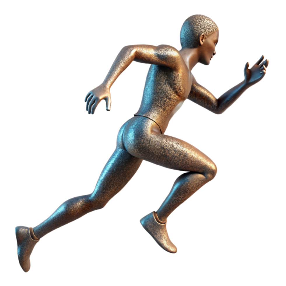 impressive classic Silhouette Runner Dynamic Pose Isolated Element exclusive png