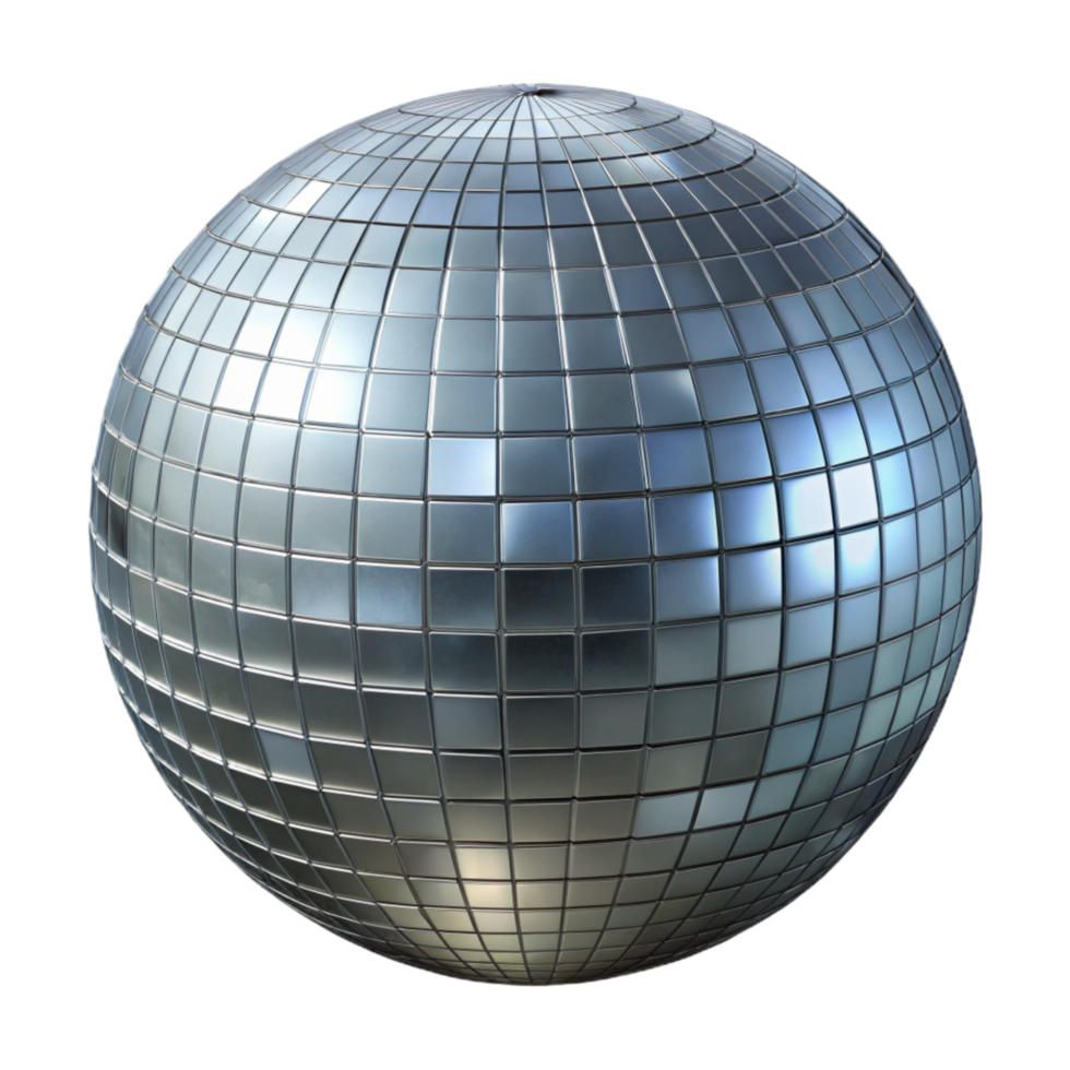 extraordinary classic Silver Disco Ball Isolated Element with Reflective Surface original png