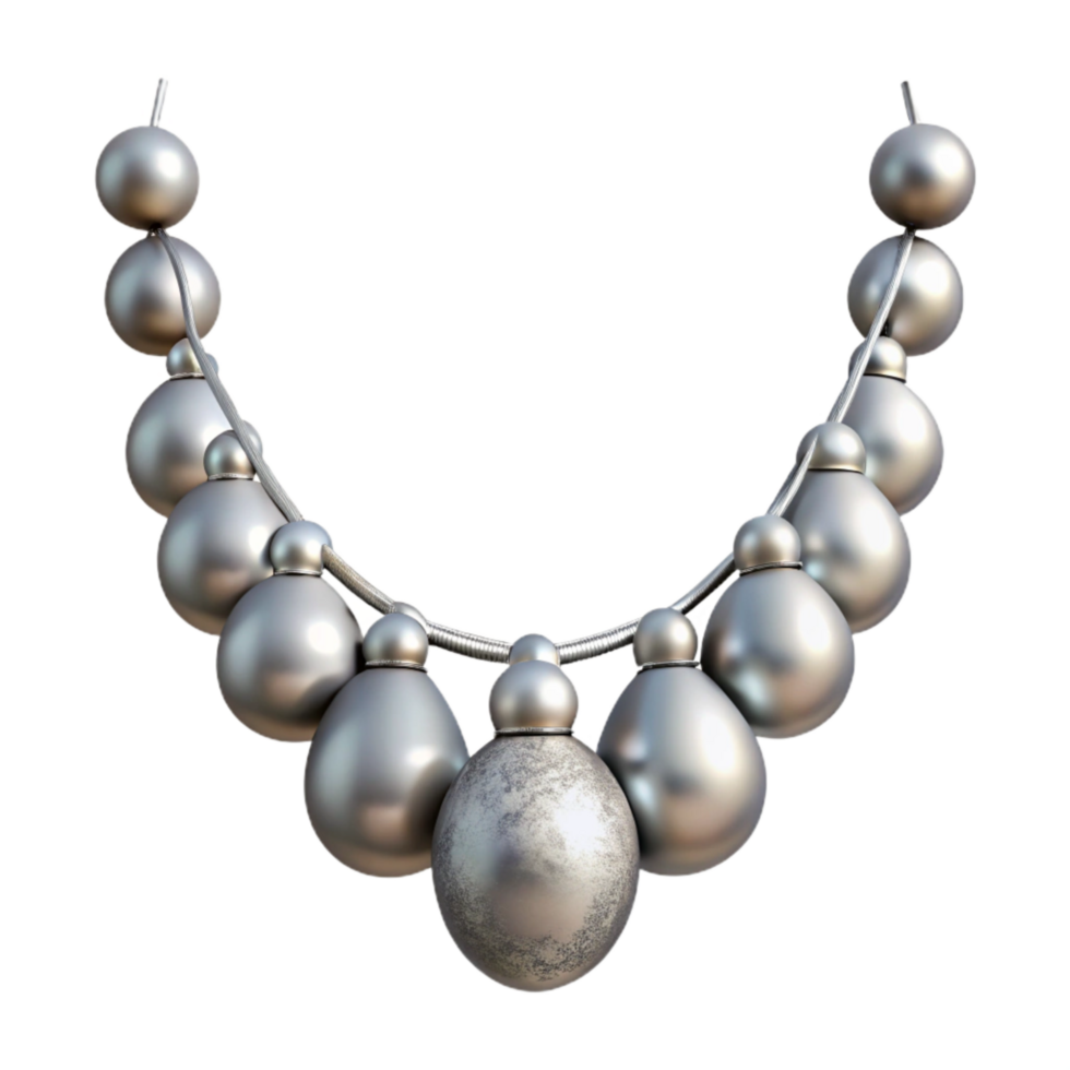 serene artistic Silver Holiday Garland Element high resolution png