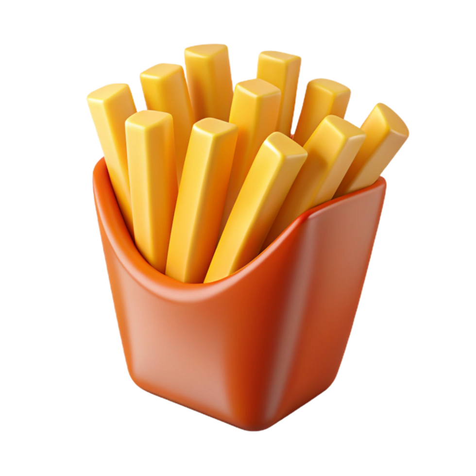 serene classic Single French Fry Cutout Transparent Background detailed png